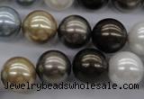 CSB1121 15.5 inches 14mm round mixed color shell pearl beads