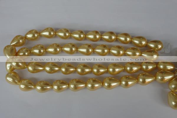 CSB113 15.5 inches 15*19mm teardrop shell pearl beads wholesale