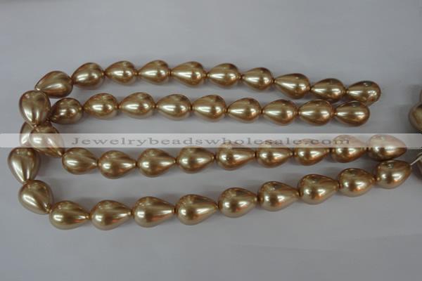 CSB114 15.5 inches 15*19mm teardrop shell pearl beads wholesale