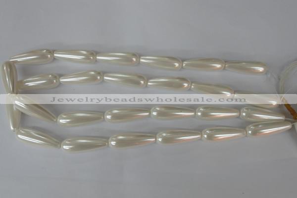 CSB116 15.5 inches 10*30mm teardrop shell pearl beads wholesale