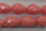 CSB1167 15.5 inches 15*20mm faceted teardrop shell pearl beads