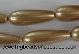 CSB117 15.5 inches 10*30mm teardrop shell pearl beads wholesale