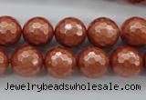 CSB1196 15.5 inches 12mm faceted round shell pearl beads