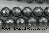 CSB1202 15.5 inches 12mm faceted round shell pearl beads