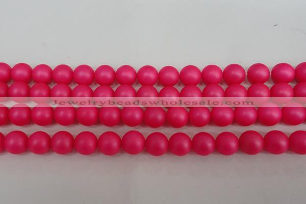 CSB1303 15.5 inches 10mm matte round shell pearl beads wholesale