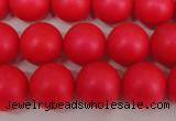 CSB1305 15.5 inches 4mm matte round shell pearl beads wholesale