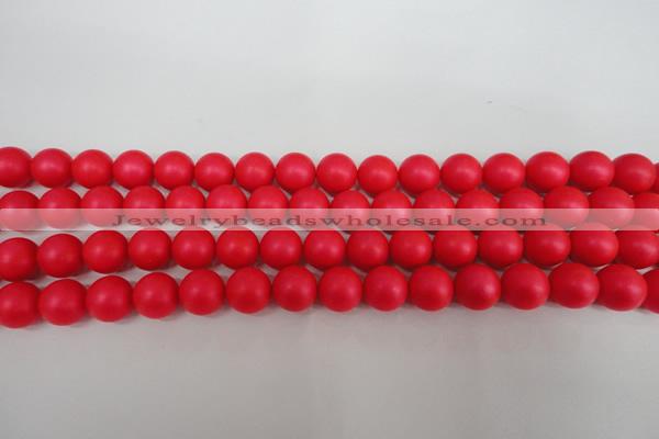 CSB1305 15.5 inches 4mm matte round shell pearl beads wholesale