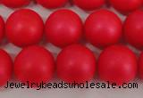 CSB1306 15.5 inches 6mm matte round shell pearl beads wholesale