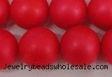 CSB1309 15.5 inches 12mm matte round shell pearl beads wholesale