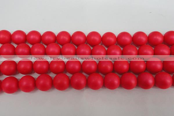 CSB1309 15.5 inches 12mm matte round shell pearl beads wholesale