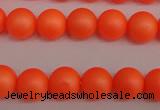 CSB1310 15.5 inches 4mm matte round shell pearl beads wholesale