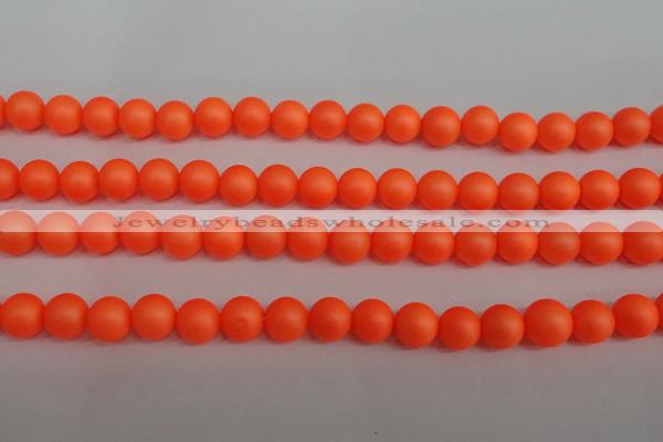 CSB1311 15.5 inches 6mm matte round shell pearl beads wholesale