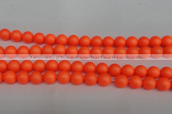 CSB1312 15.5 inches 8mm matte round shell pearl beads wholesale