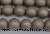 CSB1321 15.5 inches 6mm matte round shell pearl beads wholesale