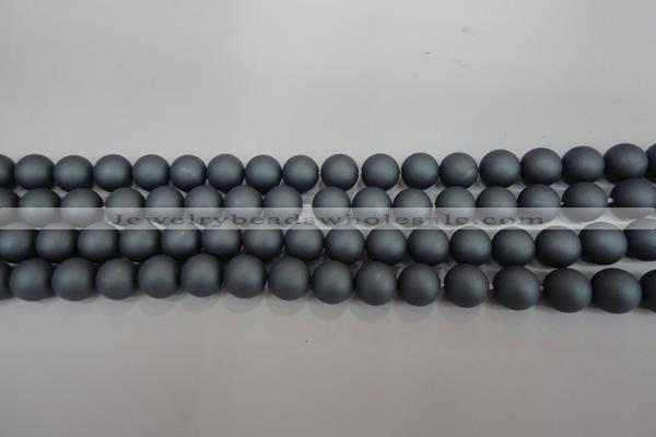 CSB1325 15.5 inches 4mm matte round shell pearl beads wholesale