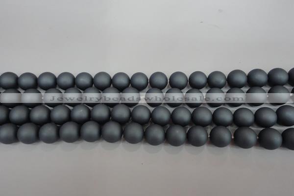 CSB1326 15.5 inches 6mm matte round shell pearl beads wholesale