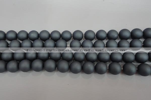 CSB1328 15.5 inches 10mm matte round shell pearl beads wholesale