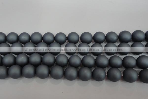 CSB1329 15.5 inches 12mm matte round shell pearl beads wholesale