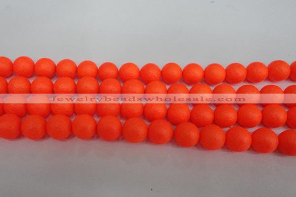 CSB1341 15.5 inches 6mm matte round shell pearl beads wholesale