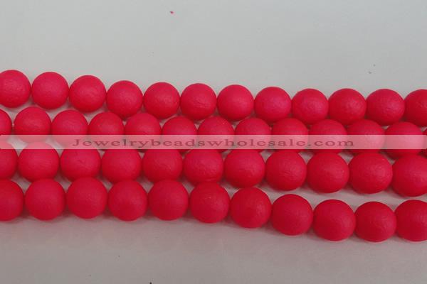 CSB1348 15.5 inches 10mm matte round shell pearl beads wholesale