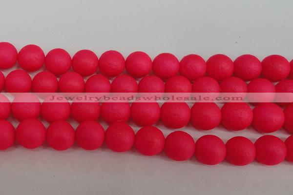 CSB1349 15.5 inches 12mm matte round shell pearl beads wholesale