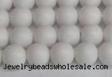 CSB1352 15.5 inches 8mm matte round shell pearl beads wholesale