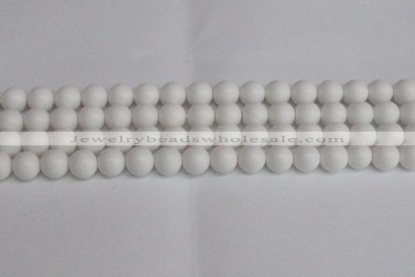 CSB1354 15.5 inches 12mm matte round shell pearl beads wholesale