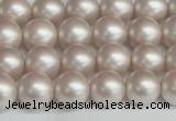 CSB1357 15.5 inches 8mm matte round shell pearl beads wholesale