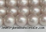 CSB1359 15.5 inches 12mm matte round shell pearl beads wholesale