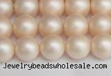 CSB1363 15.5 inches 10mm matte round shell pearl beads wholesale