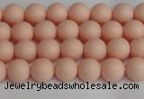 CSB1365 15.5 inches 4mm matte round shell pearl beads wholesale