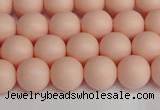 CSB1367 15.5 inches 8mm matte round shell pearl beads wholesale