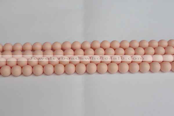 CSB1368 15.5 inches 10mm matte round shell pearl beads wholesale