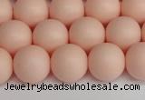 CSB1369 15.5 inches 12mm matte round shell pearl beads wholesale