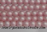 CSB1370 15.5 inches 4mm matte round shell pearl beads wholesale