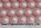 CSB1373 15.5 inches 10mm matte round shell pearl beads wholesale