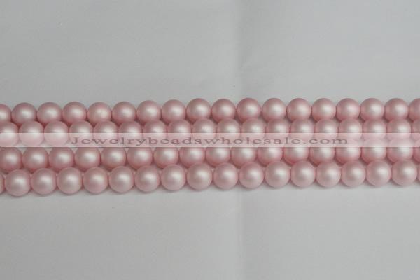 CSB1374 15.5 inches 12mm matte round shell pearl beads wholesale