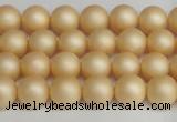 CSB1376 15.5 inches 6mm matte round shell pearl beads wholesale