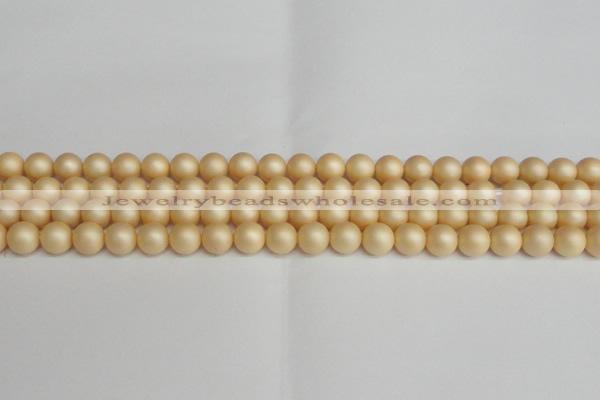 CSB1377 15.5 inches 8mm matte round shell pearl beads wholesale