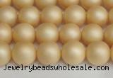 CSB1378 15.5 inches 10mm matte round shell pearl beads wholesale