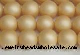 CSB1379 15.5 inches 12mm matte round shell pearl beads wholesale