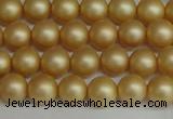 CSB1381 15.5 inches 6mm matte round shell pearl beads wholesale