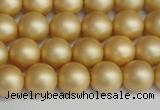 CSB1382 15.5 inches 8mm matte round shell pearl beads wholesale