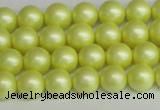 CSB1385 15.5 inches 4mm matte round shell pearl beads wholesale