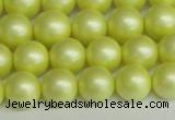 CSB1387 15.5 inches 8mm matte round shell pearl beads wholesale