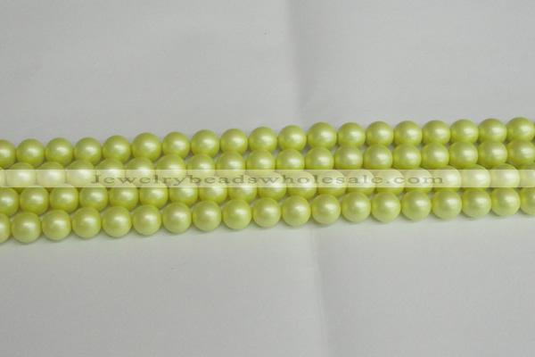 CSB1387 15.5 inches 8mm matte round shell pearl beads wholesale