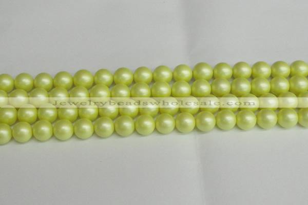 CSB1389 15.5 inches 12mm matte round shell pearl beads wholesale