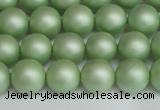 CSB1392 15.5 inches 8mm matte round shell pearl beads wholesale