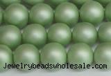 CSB1393 15.5 inches 10mm matte round shell pearl beads wholesale