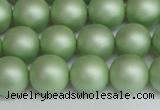 CSB1394 15.5 inches 12mm matte round shell pearl beads wholesale